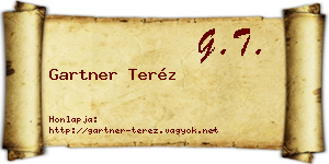 Gartner Teréz névjegykártya